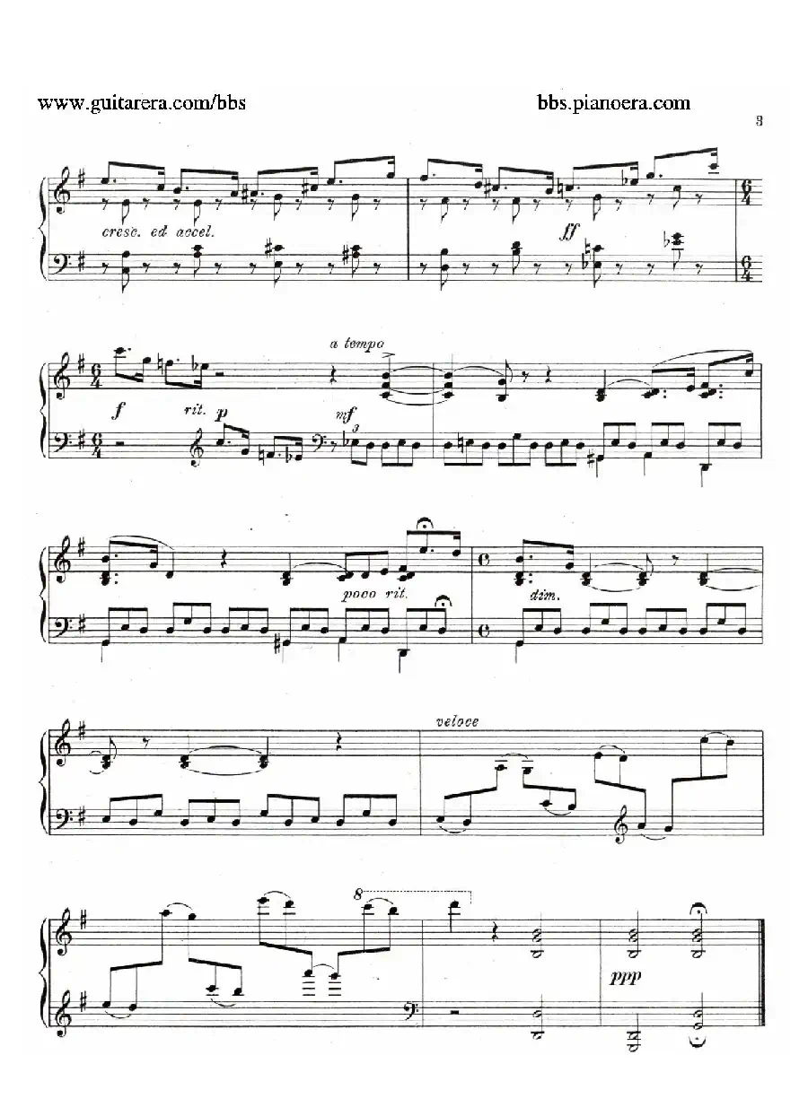 Eight Preludes Op.30（8首前奏曲 3. G大调）