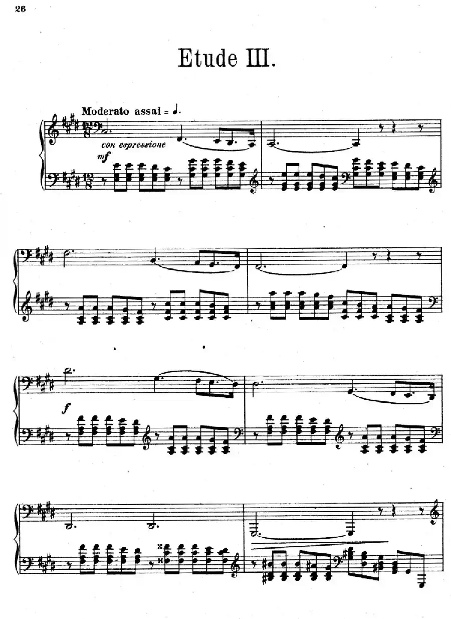 Six Etudes Op.23（6首练习曲·Ⅲ）
