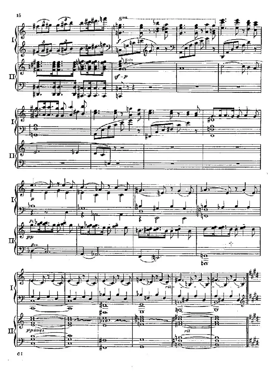 F大调爵士钢琴协奏曲（美版双钢琴原谱 P11—20）