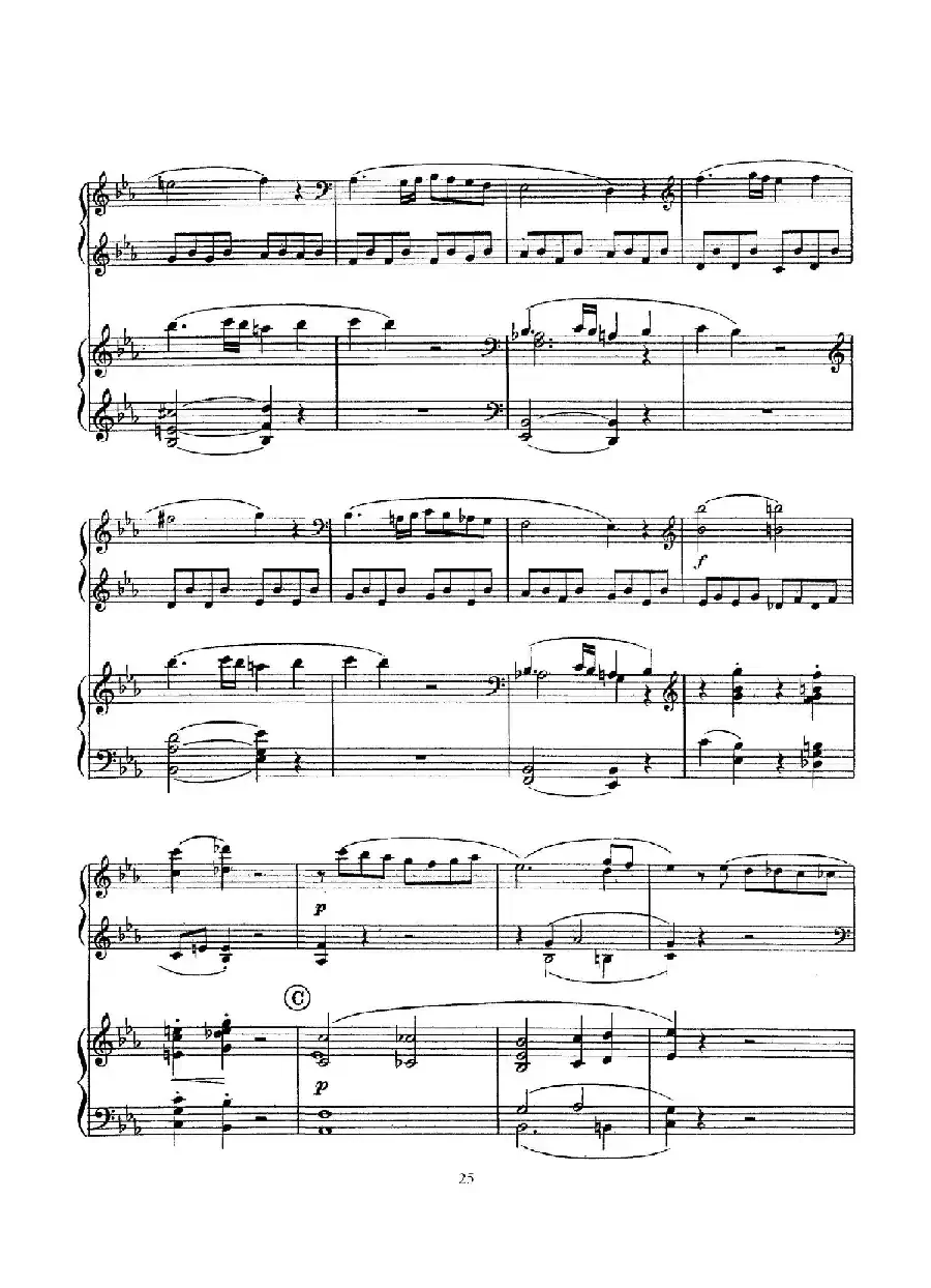 根据21首钢琴奏鸣曲改编的双钢琴版钢琴奏鸣曲四首（第二首）
