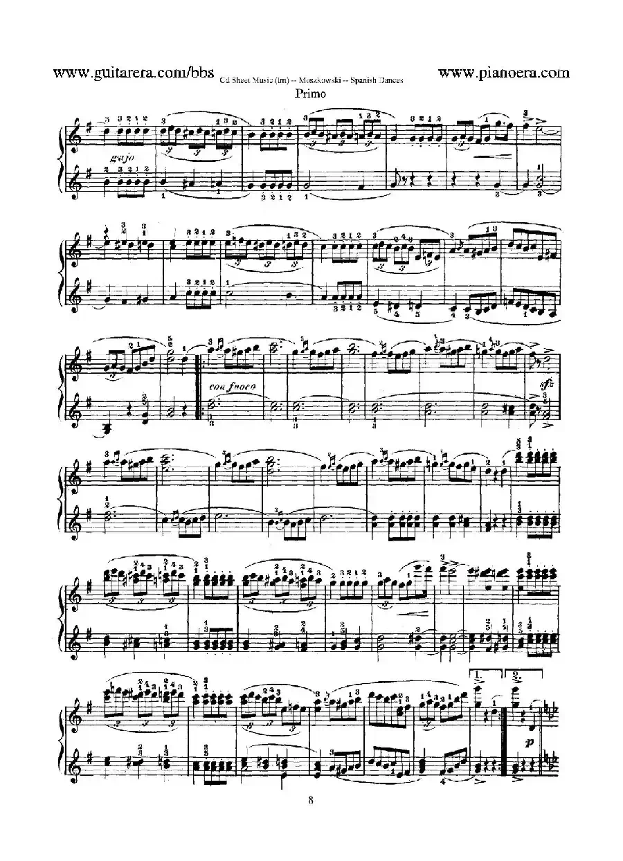 Spanish Dances Op.12（西班牙舞曲·四手联弹版）
