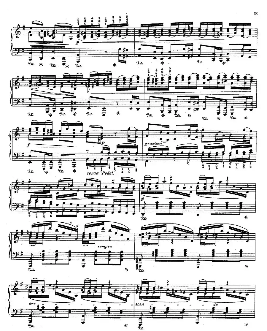 Brandenburg Concerto No.3 in G Major BWV.1048（G大调第三勃兰登堡协奏曲·钢琴独奏版）