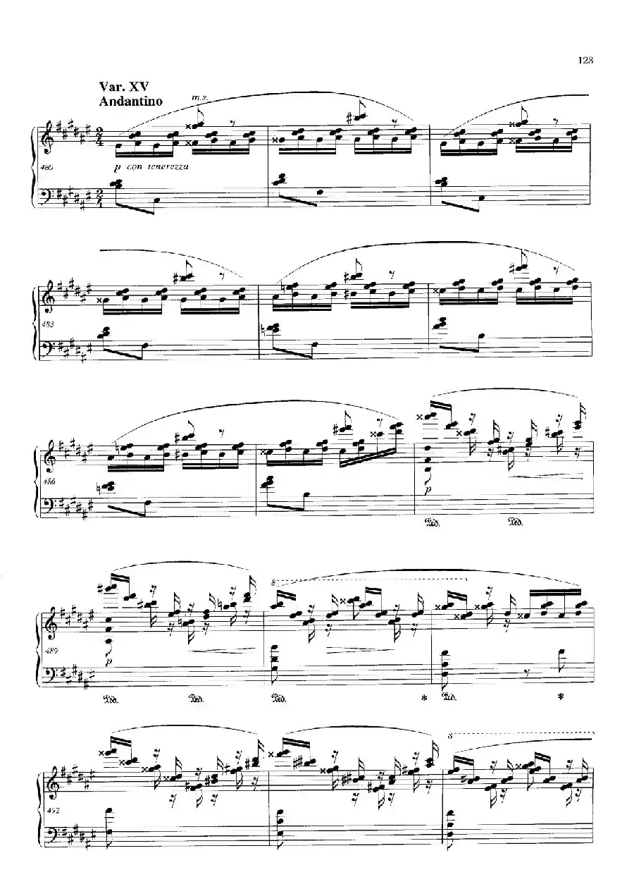 Variations and Fuge in e-flat Minor Op.23（降e小调主题变奏与赋格）