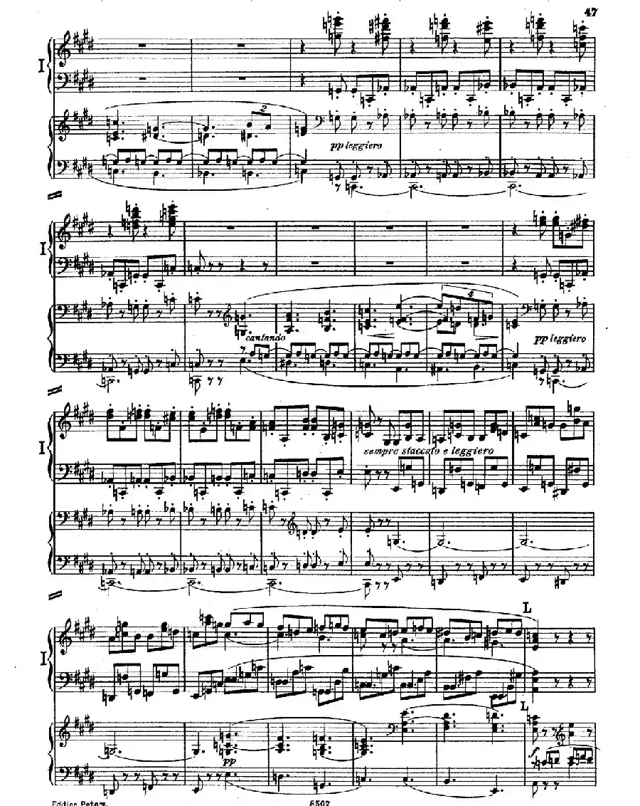 Piano Concerto in E Major Op.59（E大调钢琴协奏曲·双钢琴·第三乐章）