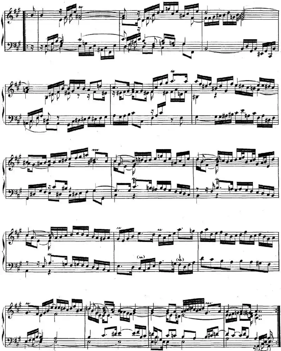 英国组曲No.1 巴赫 A大调 1st Suite BWV 806