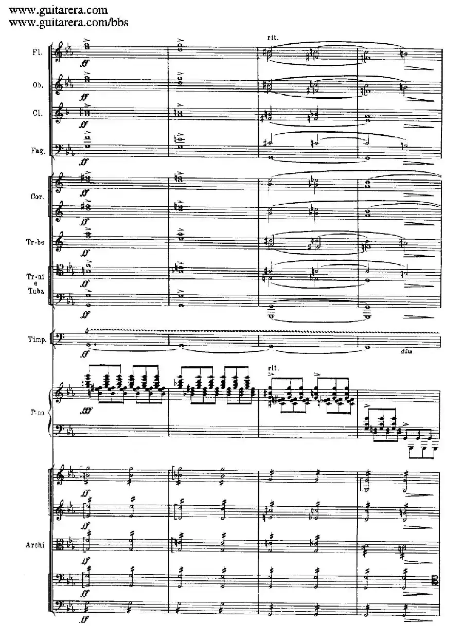 c小调第二钢琴协奏曲 Op.18（第一乐章总谱·P28——36）