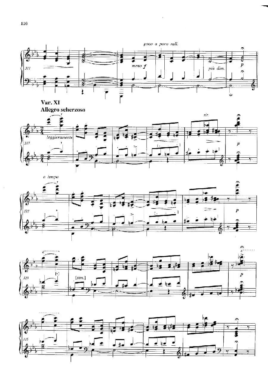 Variations and Fuge in e-flat Minor Op.23（降e小调主题变奏与赋格）