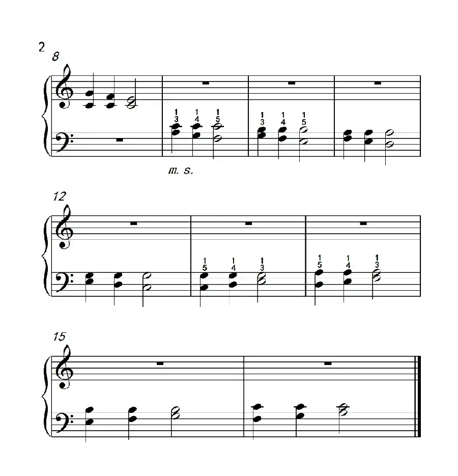 双音练习 23(儿童钢琴手指练习 2)