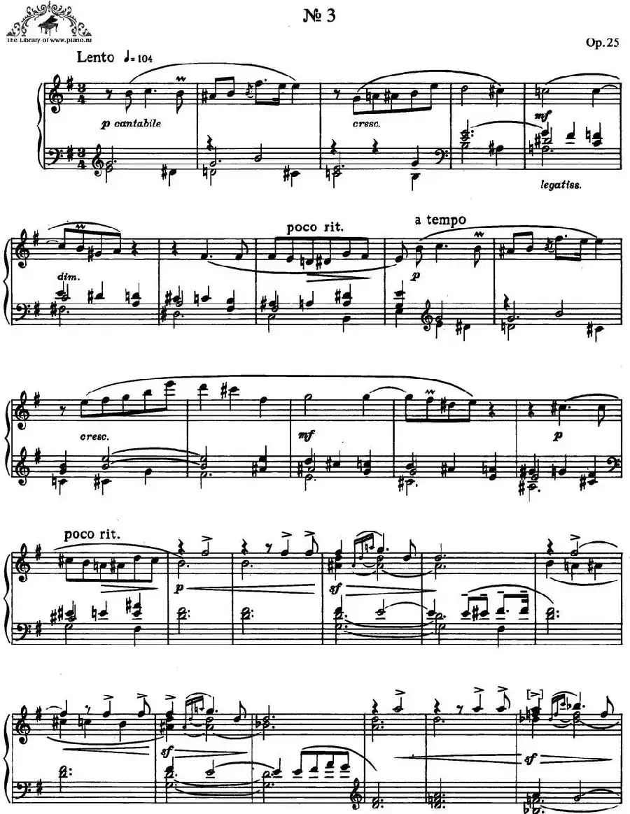 9首玛祖卡舞曲 Op.25（No.3）