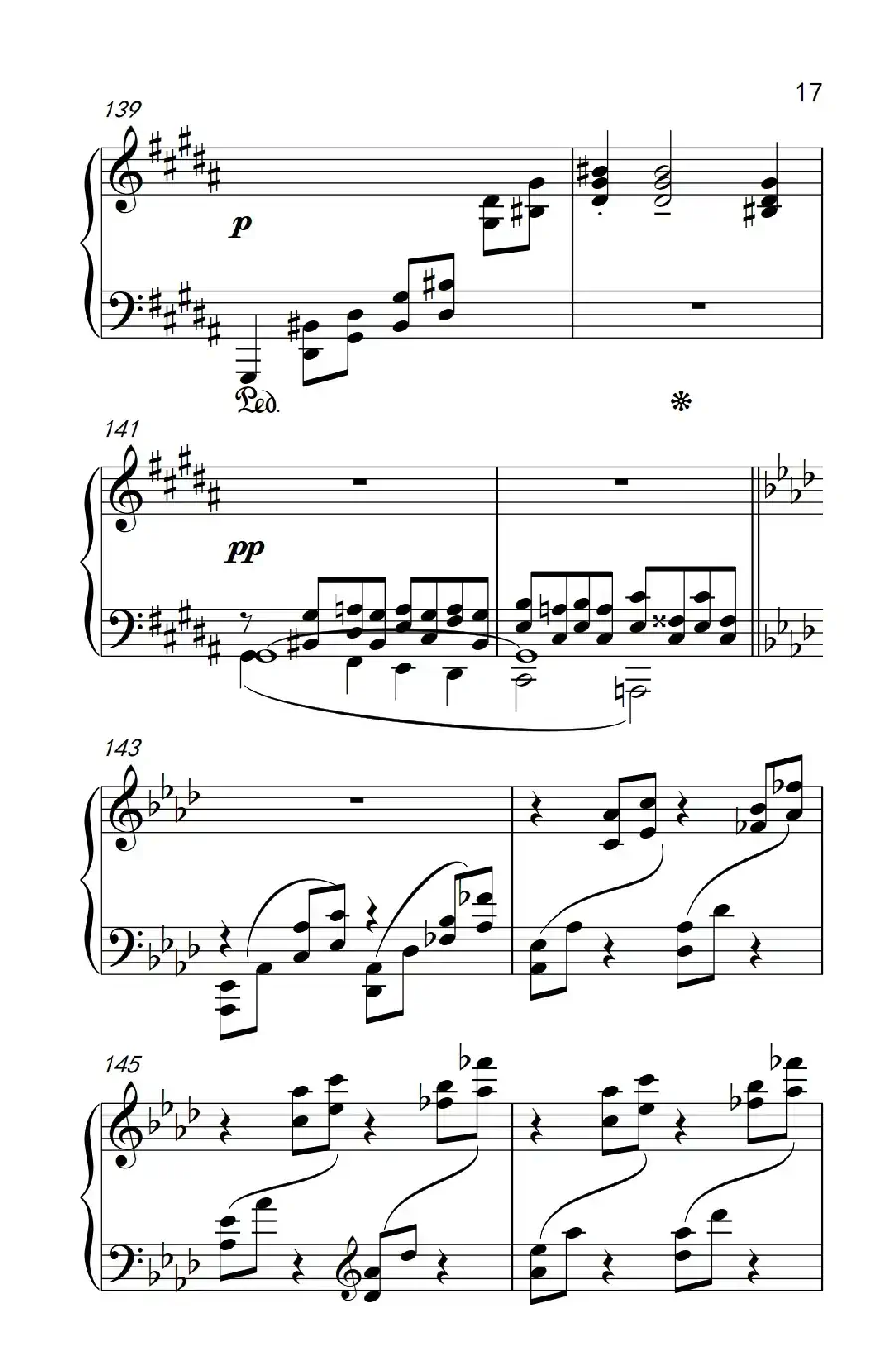 莫什科夫斯基 钢琴练习曲（第十三首）