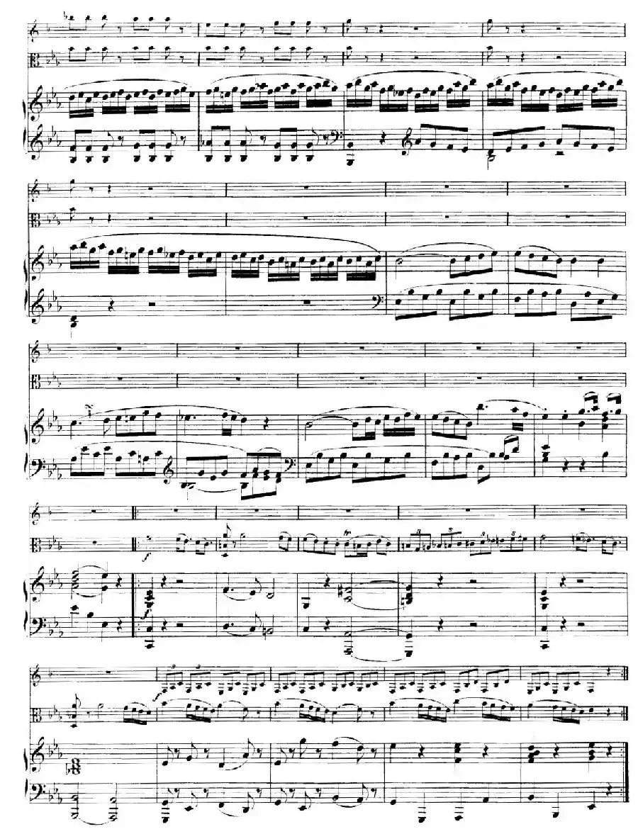Piano Trio no.2 in E-flat Major K.498（降E大调钢琴三重奏）