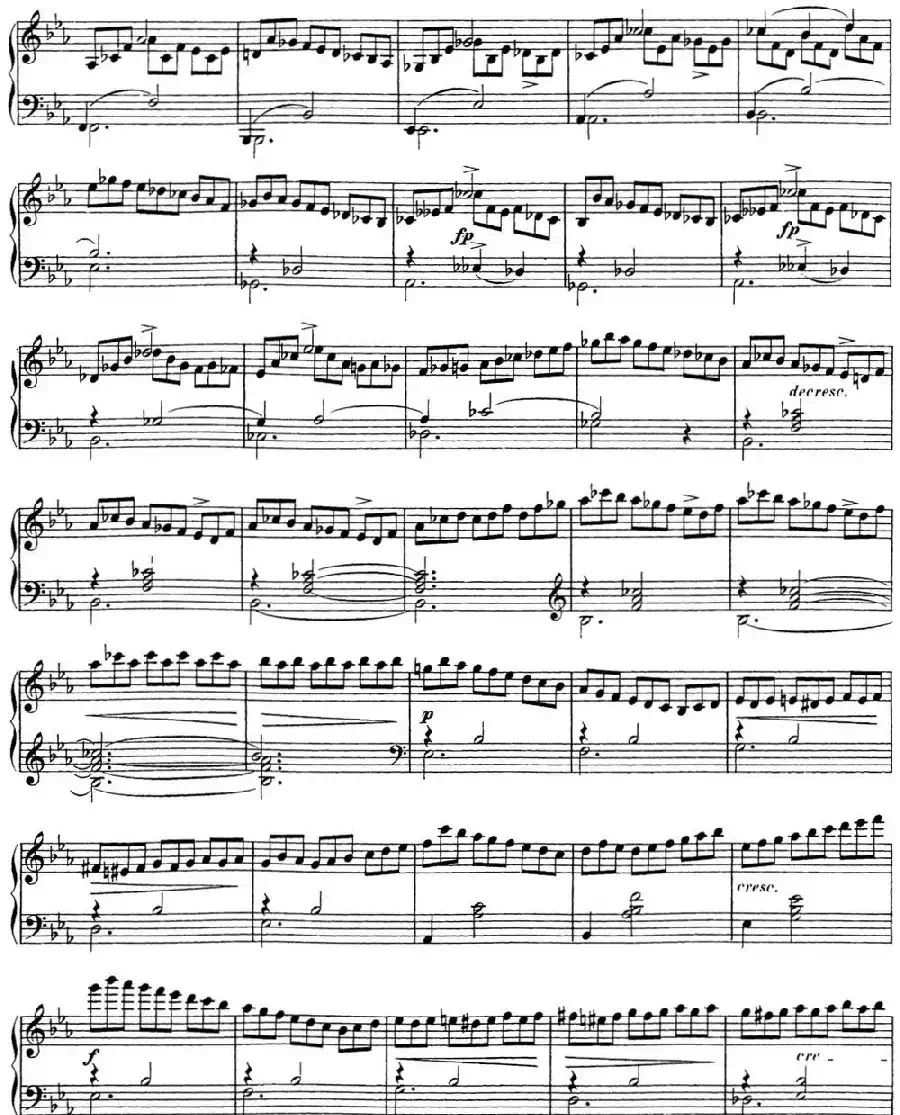 舒伯特降E大调即兴曲D.899,Op.90(NO.2)