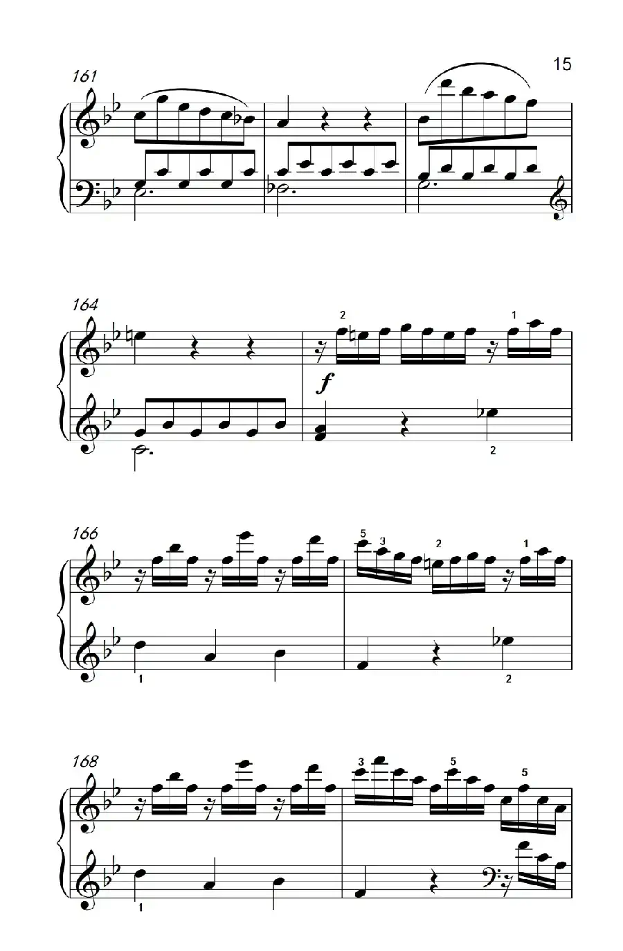 第七级1.♭B大调奏鸣曲 第一乐章 K.570(中央音乐学院 钢琴(业余)考级教程 7-9级)