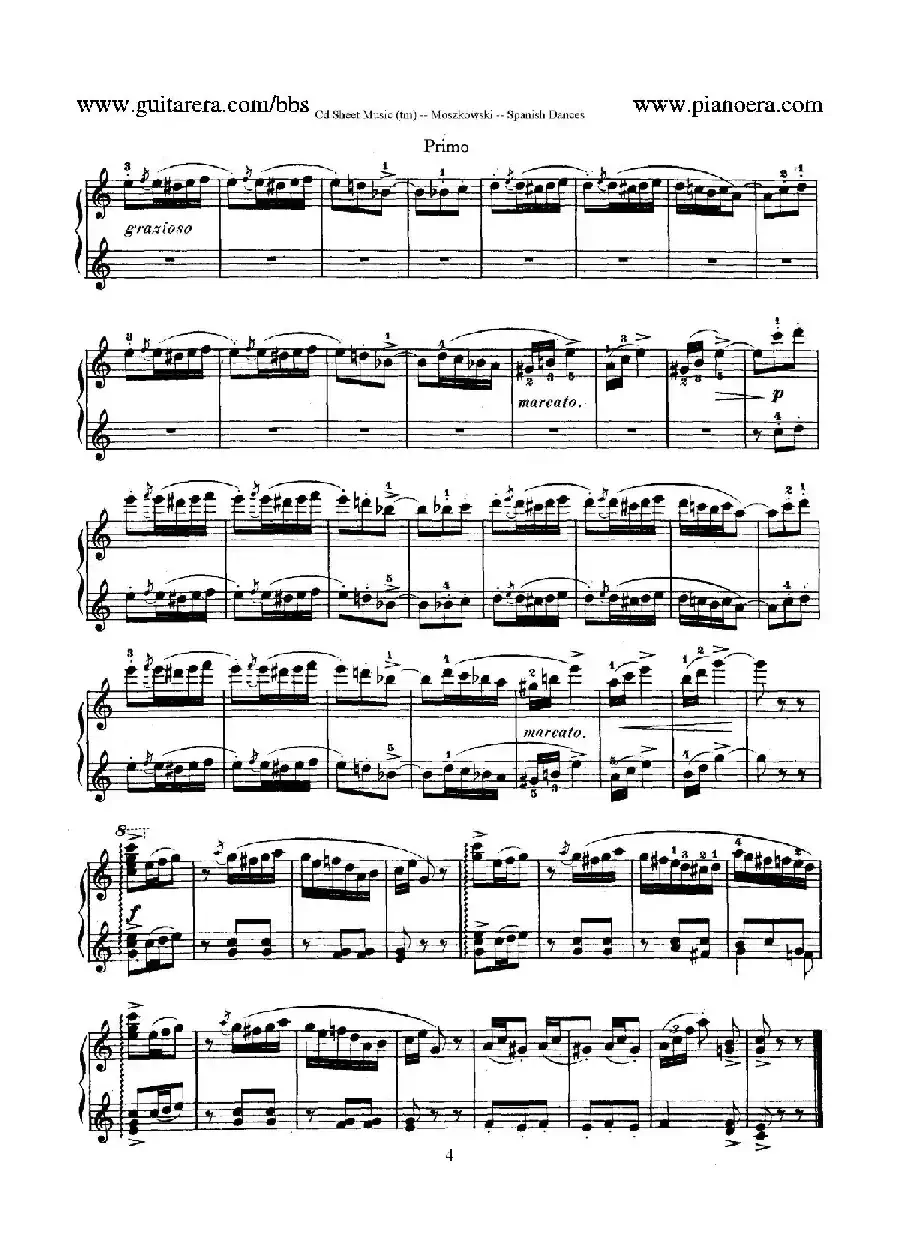 Spanish Dances Op.12（西班牙舞曲·四手联弹版）