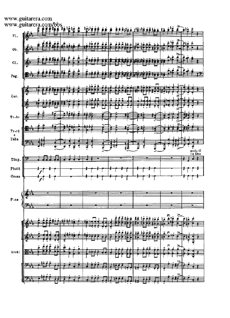 c小调第二钢琴协奏曲 Op.18（第三乐章总谱P13——24）