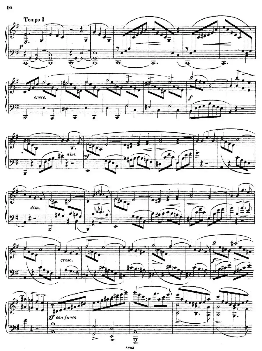 Piano Sonata in e Minor Op.28（e小调钢琴奏鸣曲）