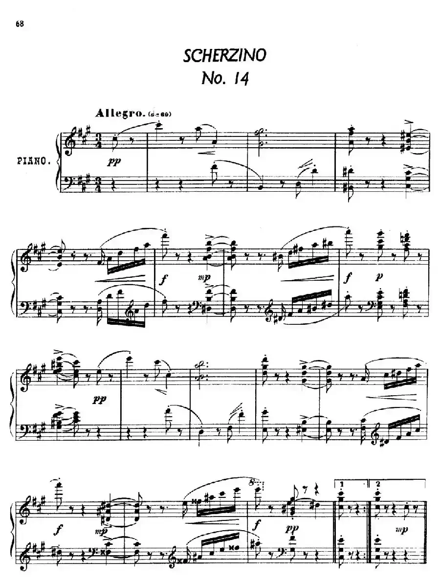 24 Characteristic Pieces Op.36（24首性格小品·14）