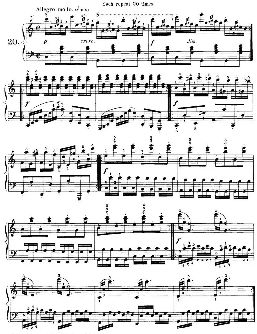 Czerny - 40 Daily Exerci Op.337(16—20)(40首日常训练曲)