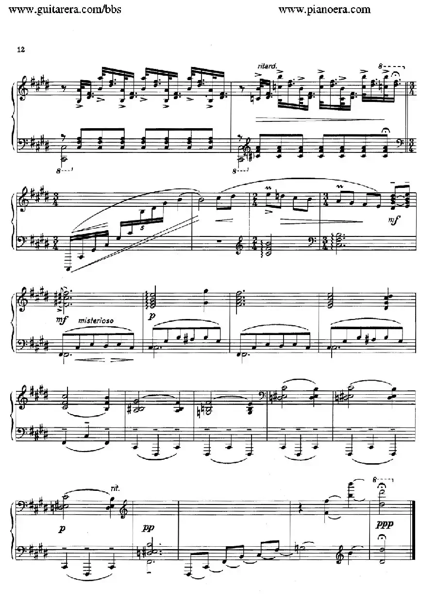 Poem in c-Sharp Minor Op.12（升c小调音诗）