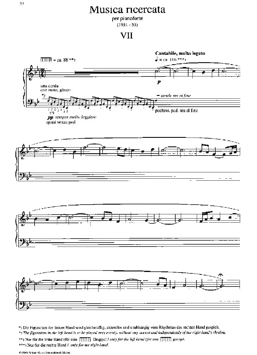 Musica Ricercata（音乐习作·7）