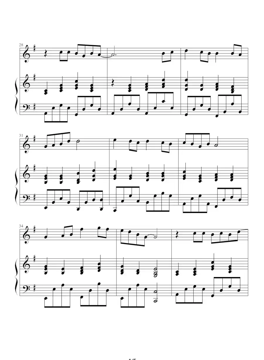 世界末日（钢琴伴奏谱）