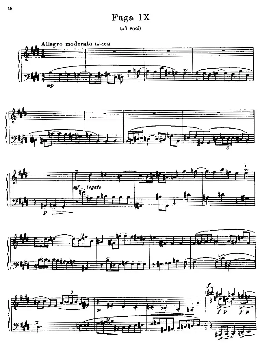 24 Preludes and Fugues Part.1 Op.45（24首前奏曲与赋格·第一部分·9）