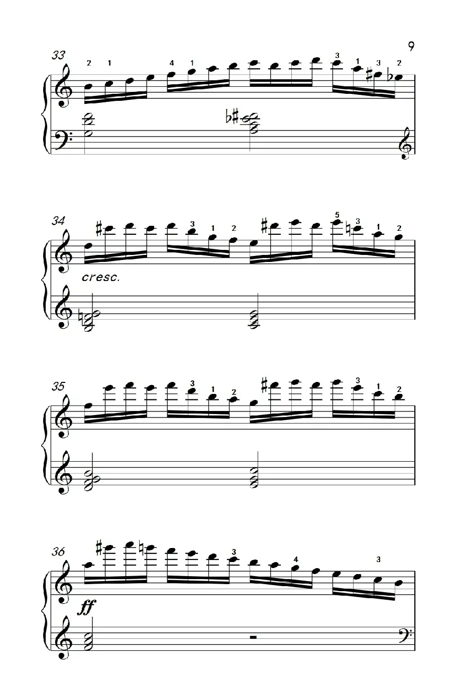 莫什科夫斯基 钢琴练习曲（第五首）