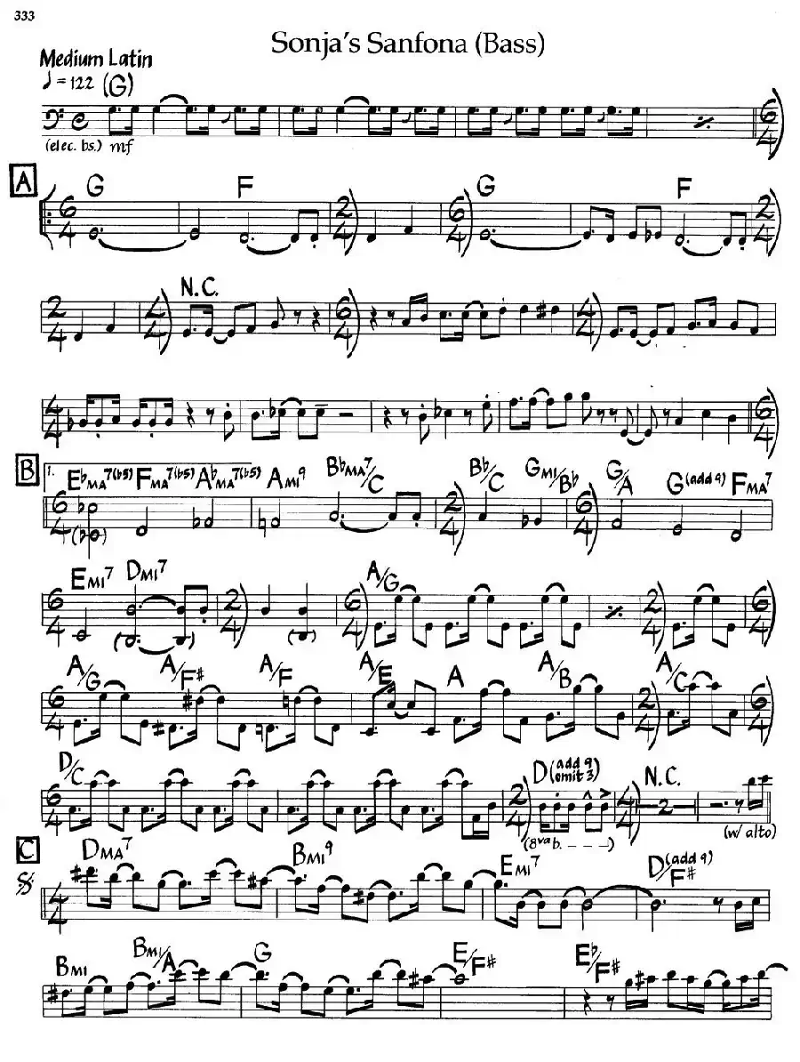 Sonja's Sanfona（爵士钢琴曲）