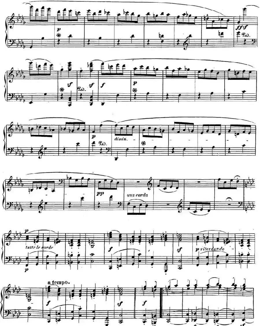 贝多芬钢琴奏鸣曲31 降A大调 Op.110 A-flat major