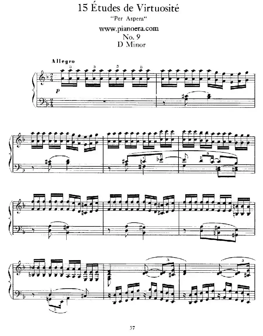 15 Etudes de Vortuosite Op.72（15首辉煌练习曲·9）