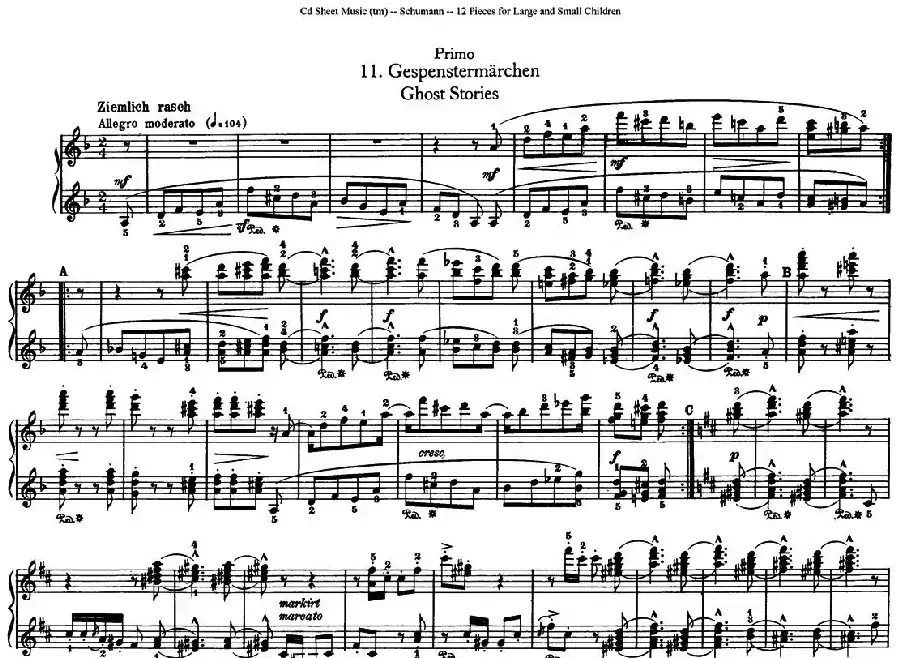12首为孩子们而作的四手联弹曲 Op.85（四手联弹）（11）