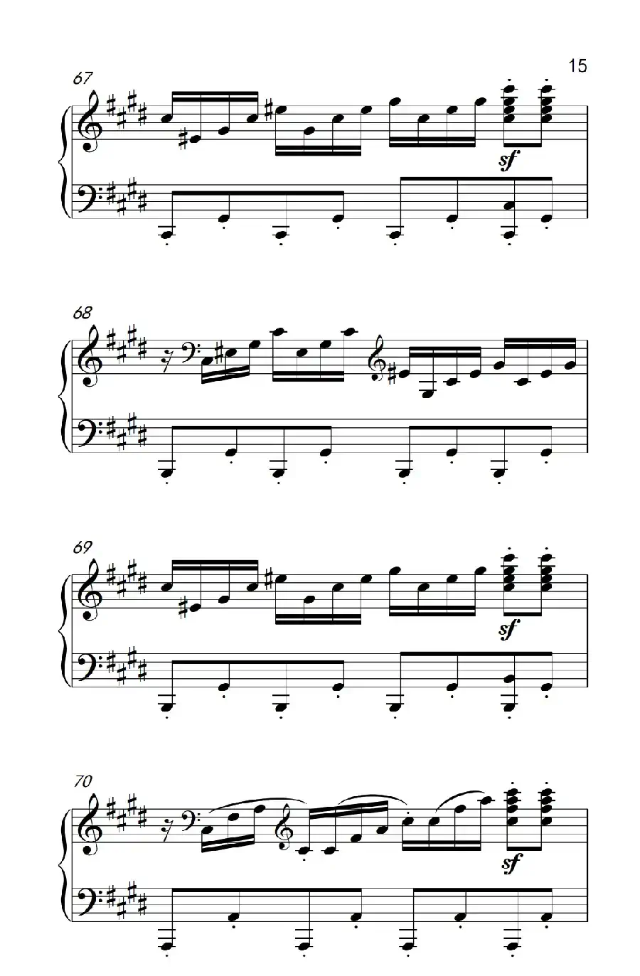 第十四号钢琴奏鸣曲（月光） 激动的急板