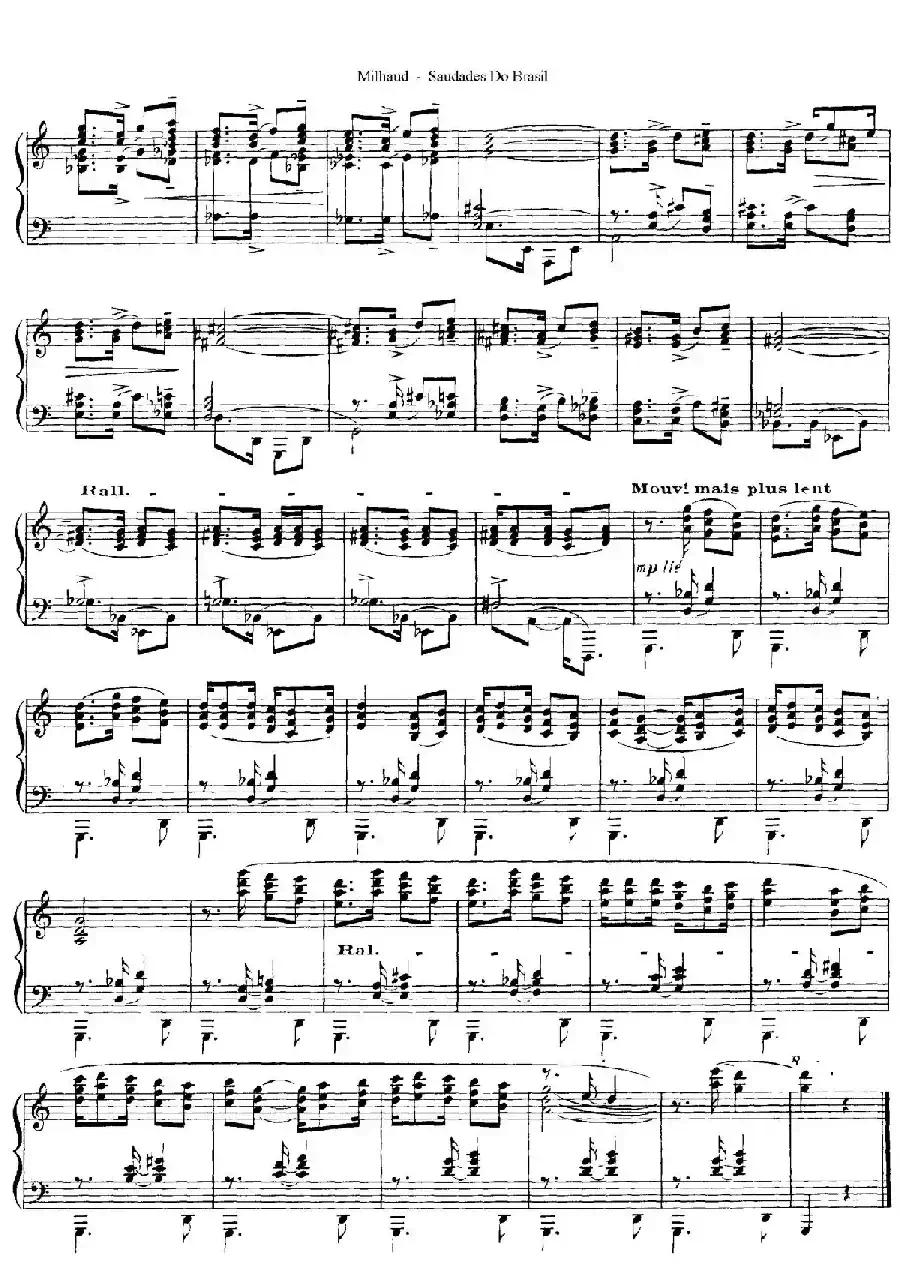 Saudados do Brasil Op.67（巴西回忆·Ⅸ）