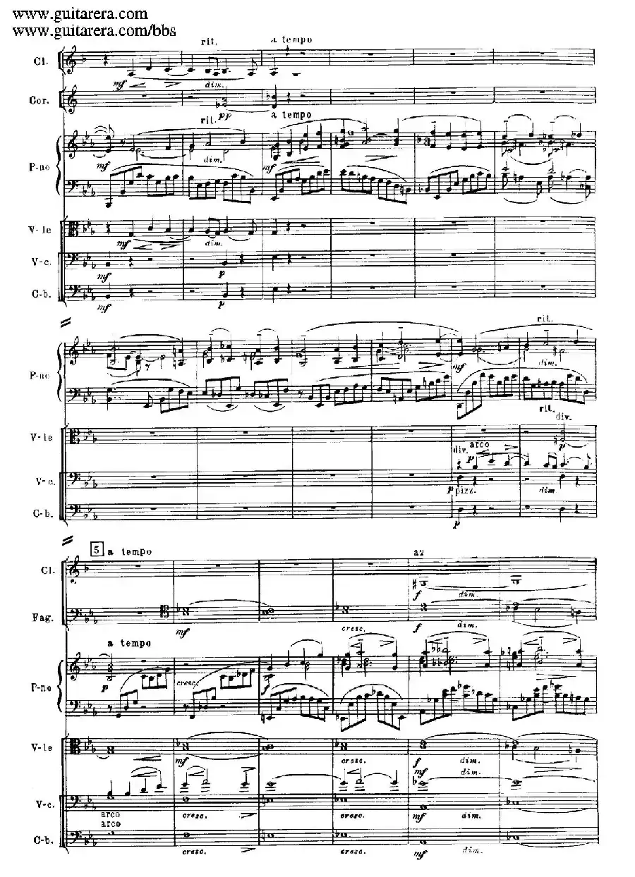 c小调第二钢琴协奏曲 Op.18（第一乐章总谱·P10——18）