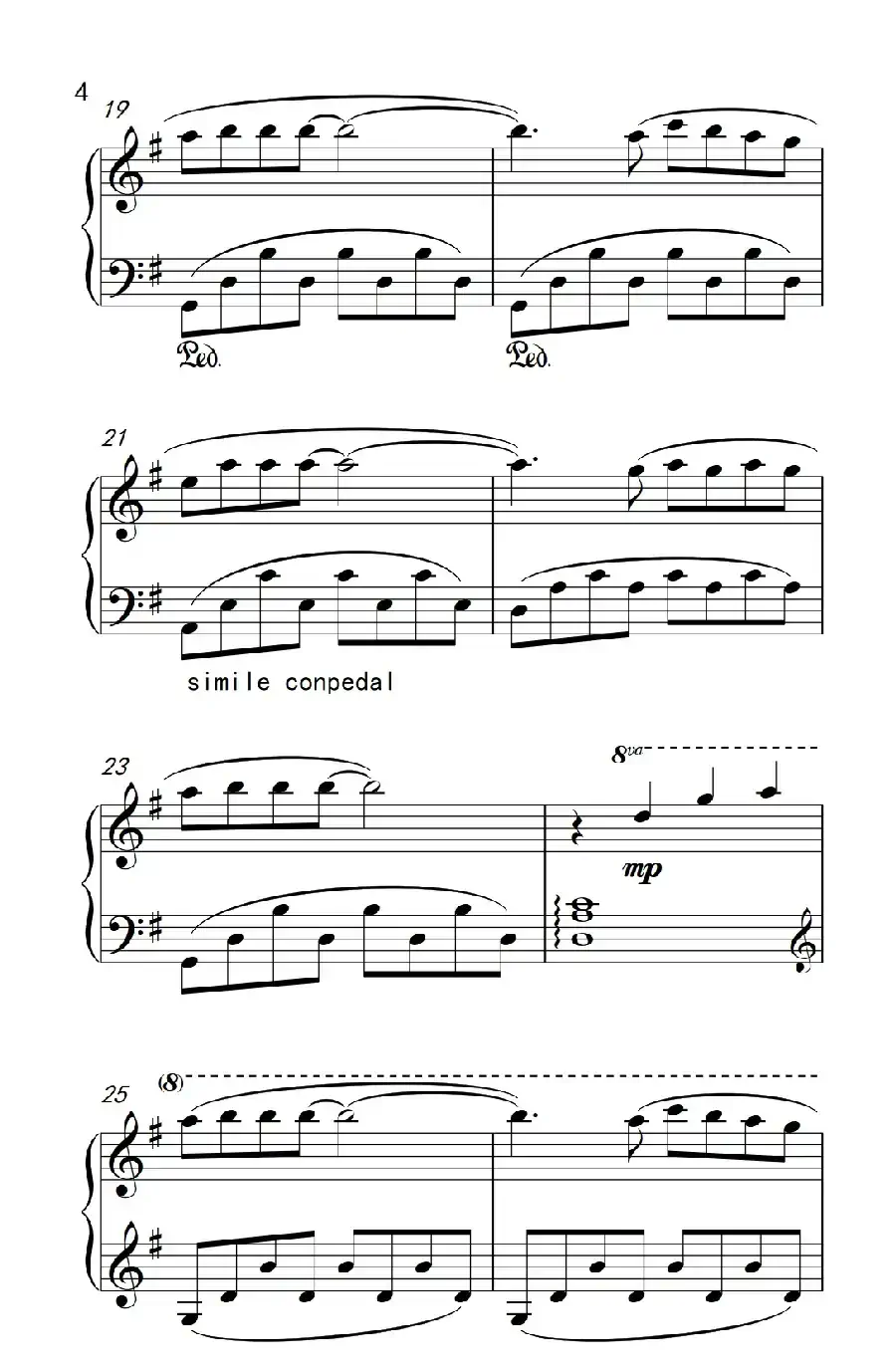 童年的回忆（老年大学 钢琴教程 3）