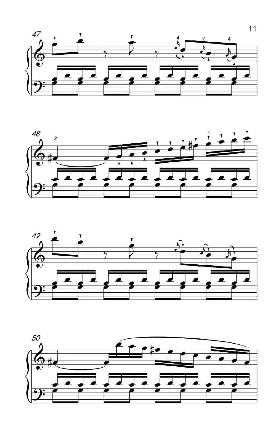 第九级1.C大调奏鸣曲 第一乐章 Hob.XVI 50（中央音乐学院 钢琴（业余）考级教程 7-9级）
