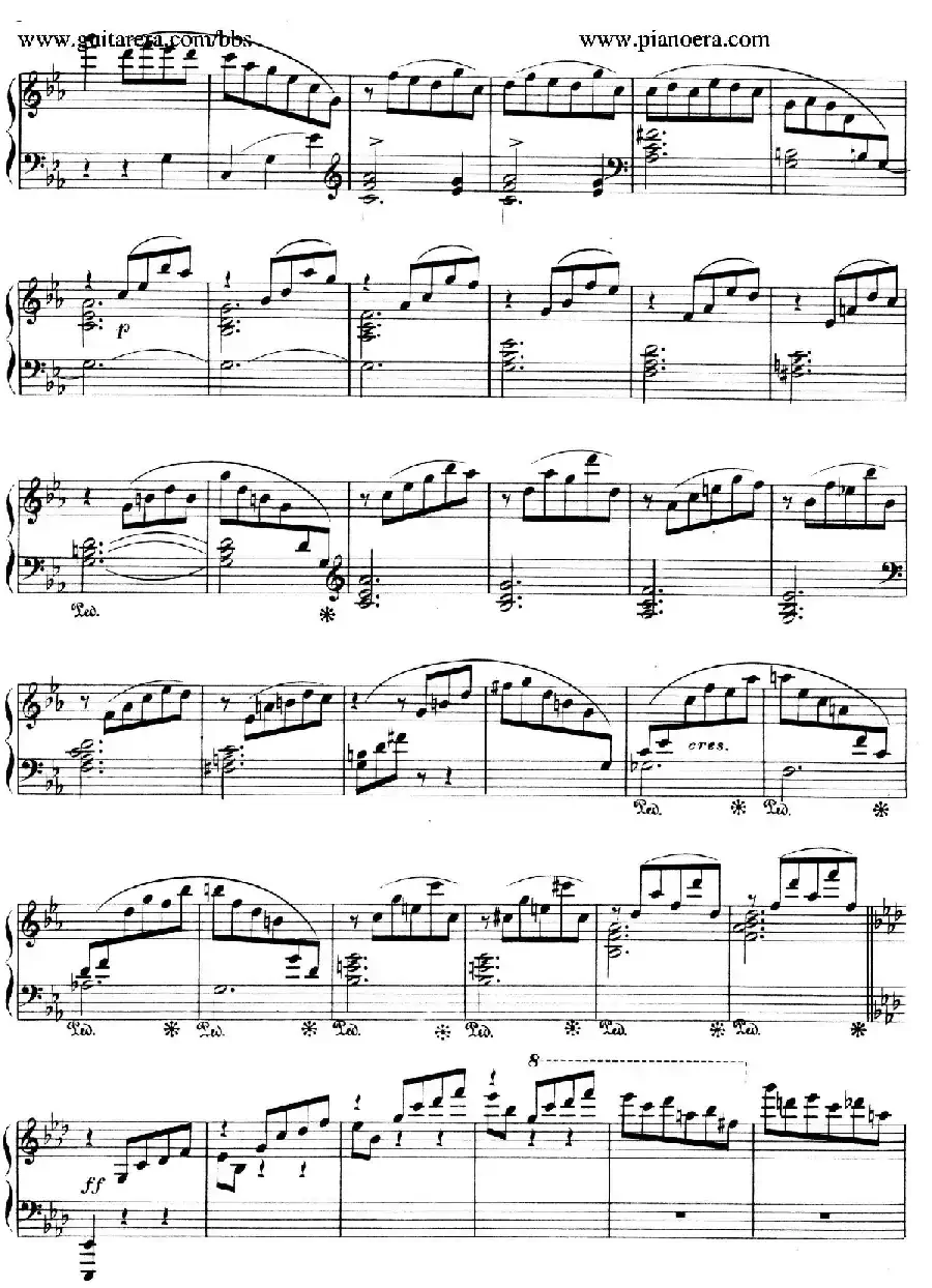 Valse Brillante in A Flat Major（降A大调华丽圆舞曲）