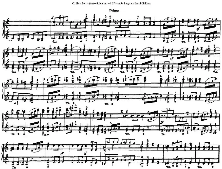 12首为孩子们而作的四手联弹曲 Op.85（四手联弹）（7）