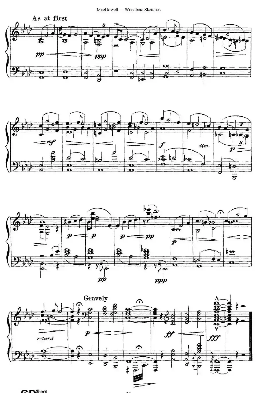 Woodland Sketches Op.51（森林素描·10）