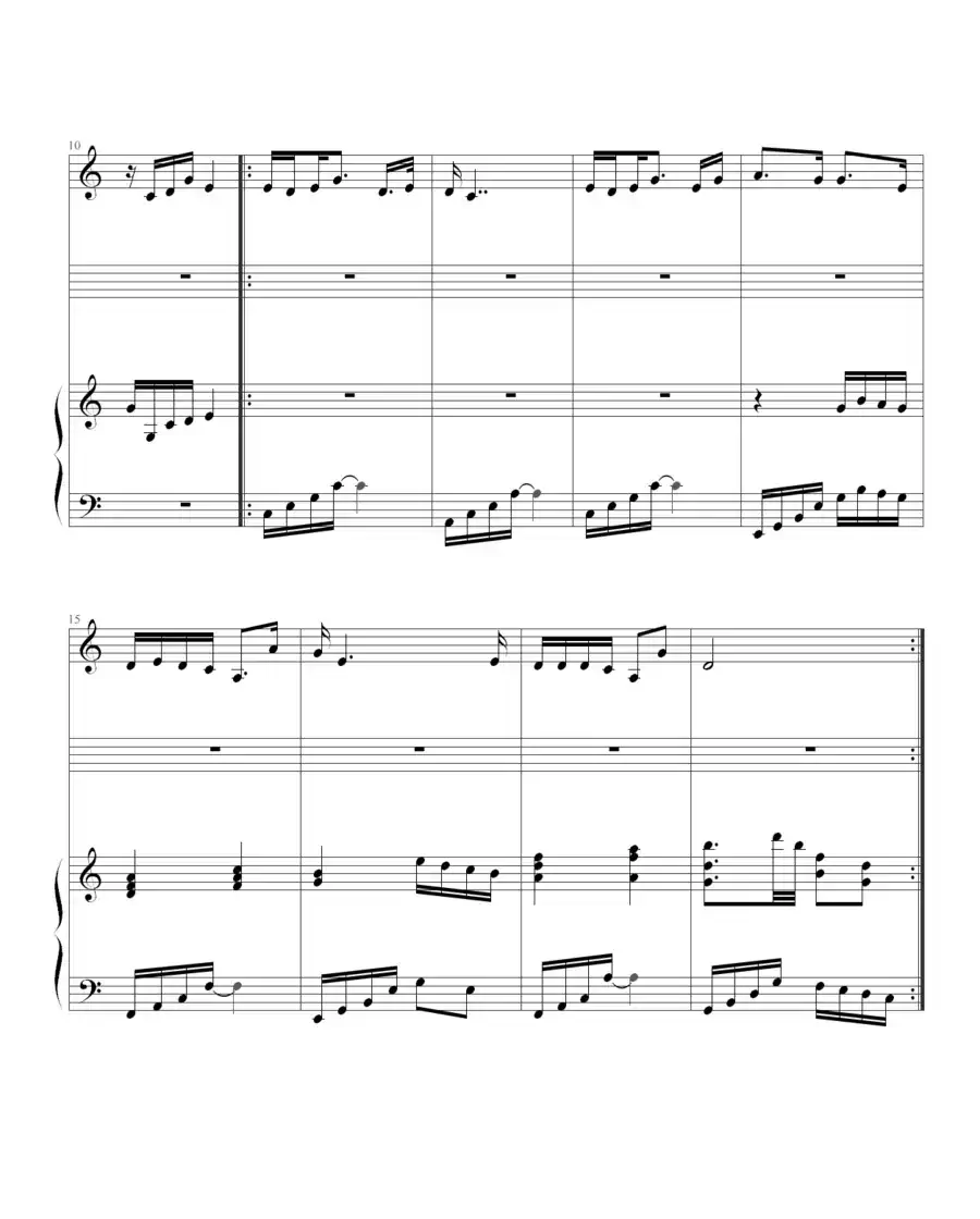 那年的情书（钢琴伴奏谱）