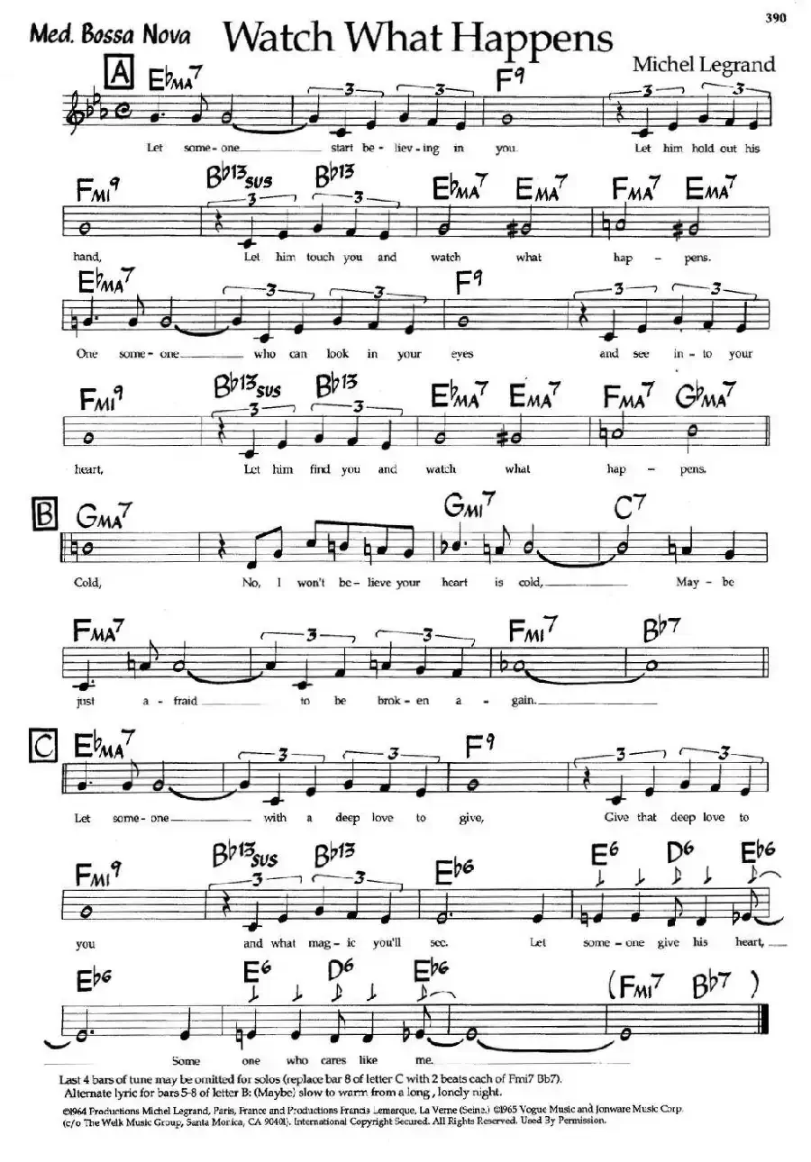 Watch What Happens（爵士钢琴曲）