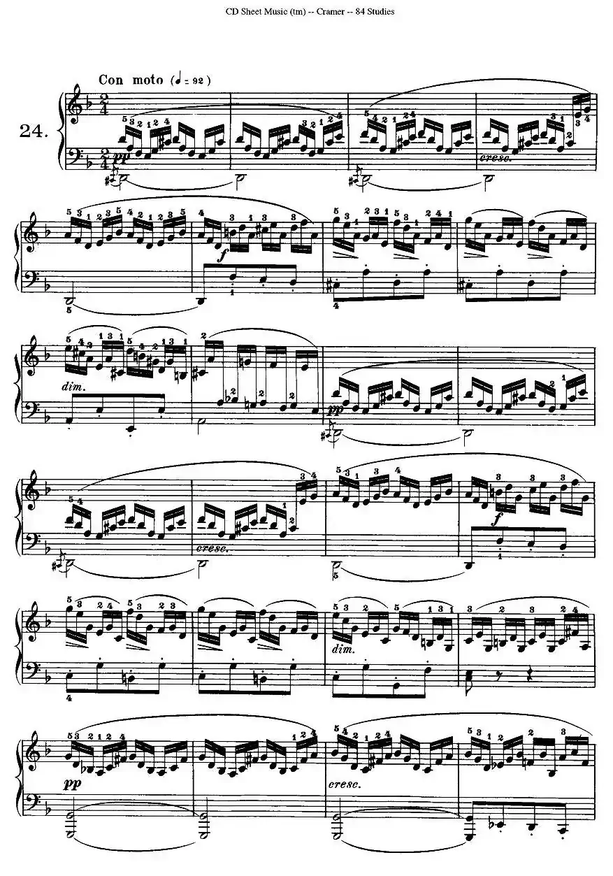 Cramer - 84 exercices（21—25）（克拉莫84首钢琴练习曲）