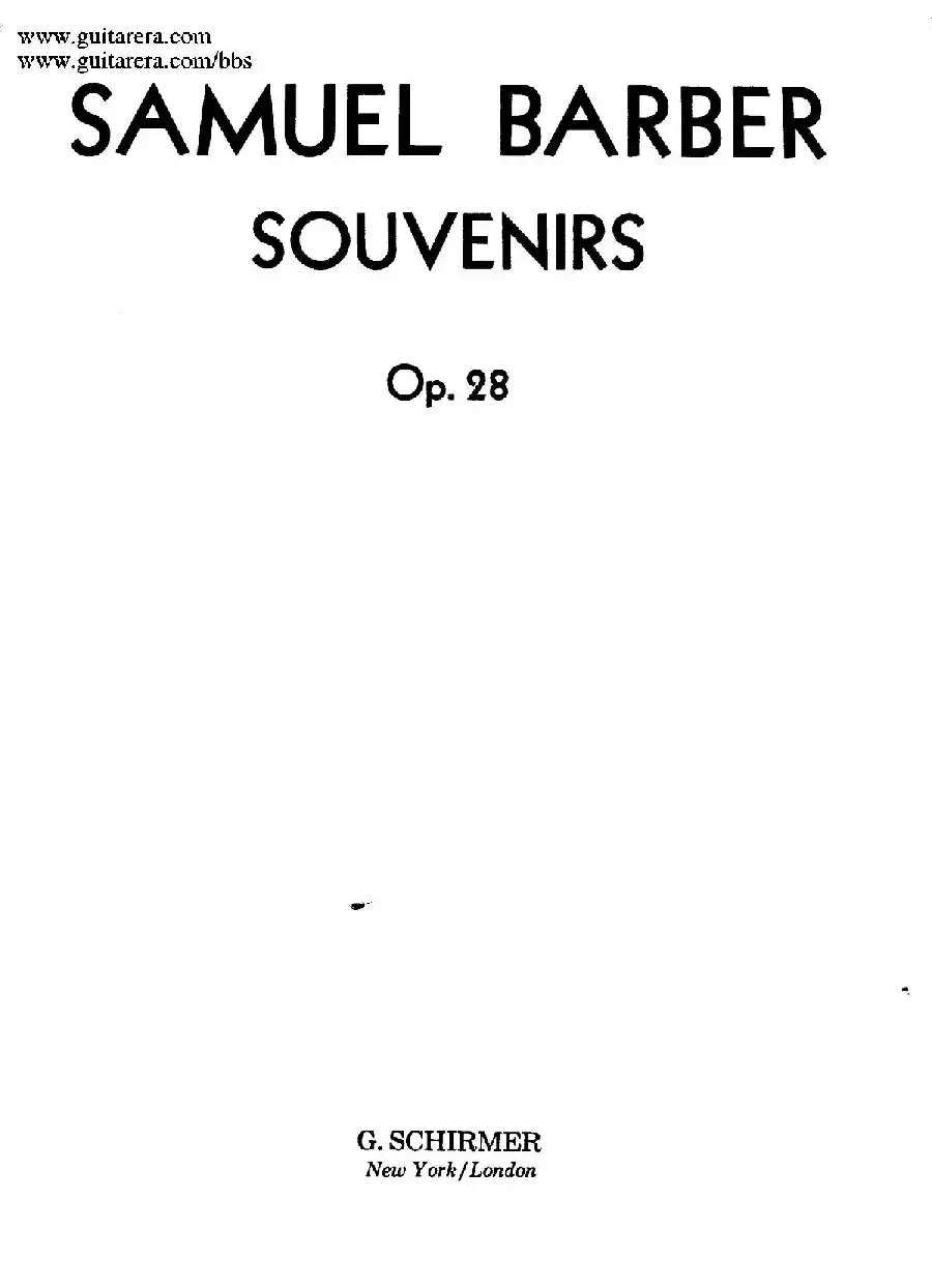 Souvenirs Op.28（纪念曲6. 加洛普舞曲）