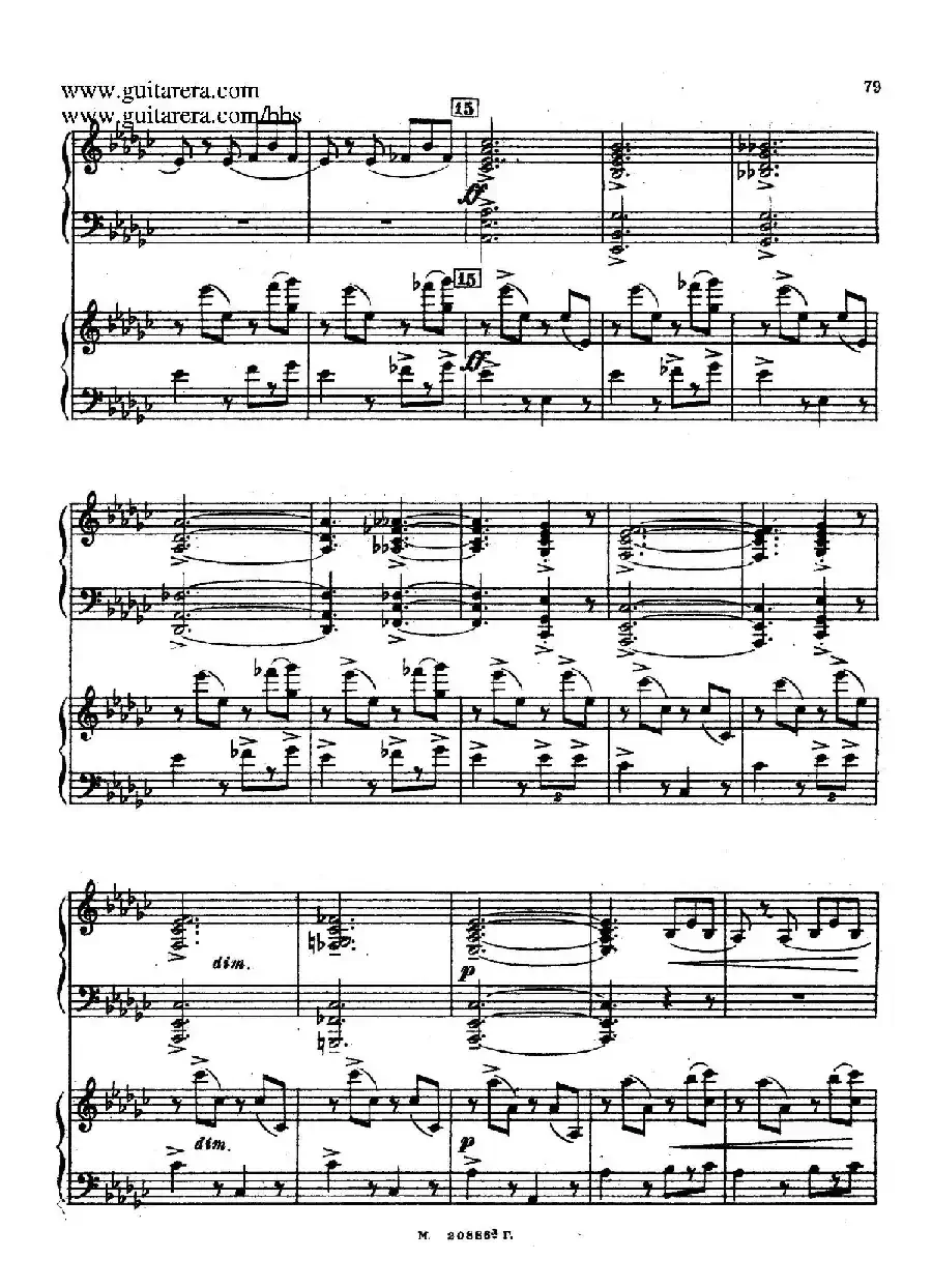第二双钢琴组曲 Suite for Two Pianos No.2 Op.17（4. 塔兰泰拉舞曲 Tarantella）