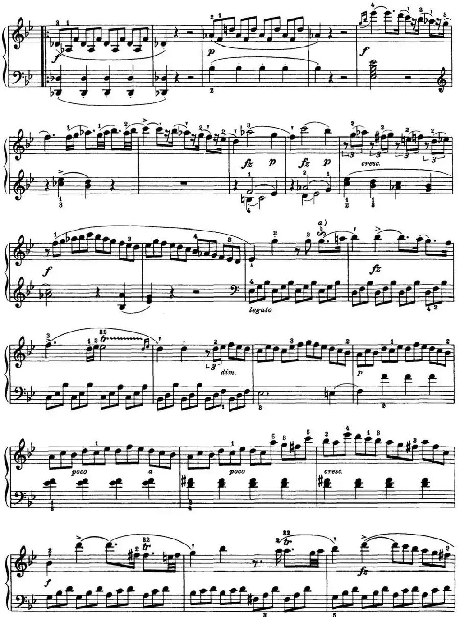 海顿 钢琴奏鸣曲 Hob XVI 41 in B-flat major