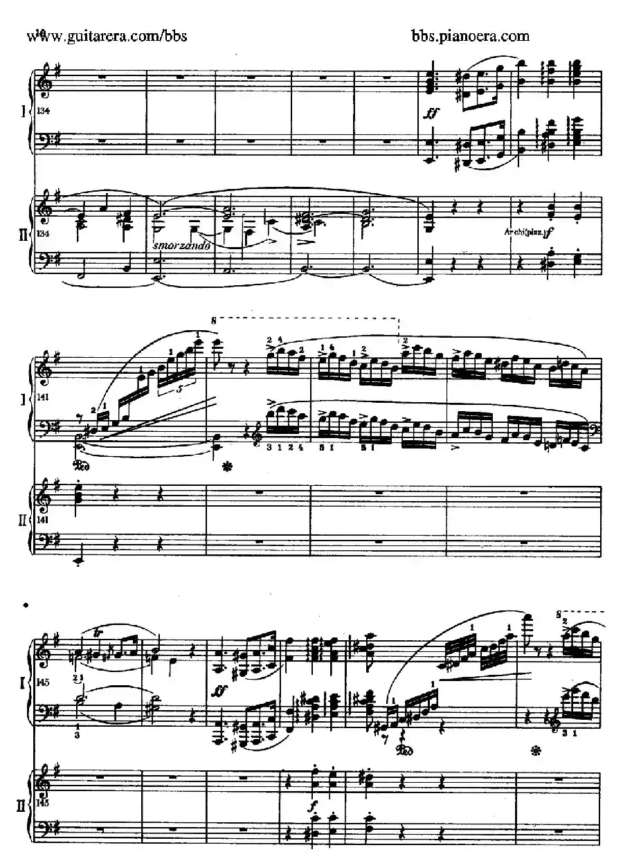 e小调第一钢琴协奏曲 Op.11（双钢琴版·第一乐章）