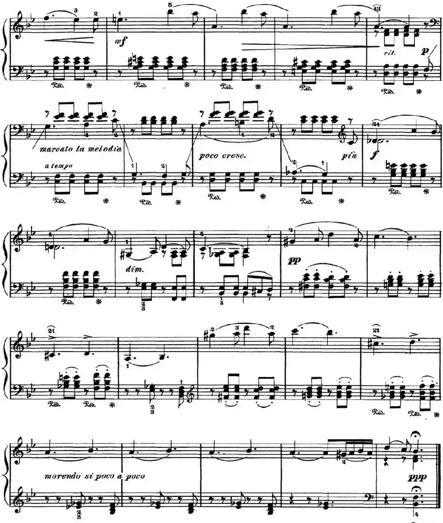 柴可夫斯基 四季 4月 松雪草 降B大调 Snowdrop B flat major