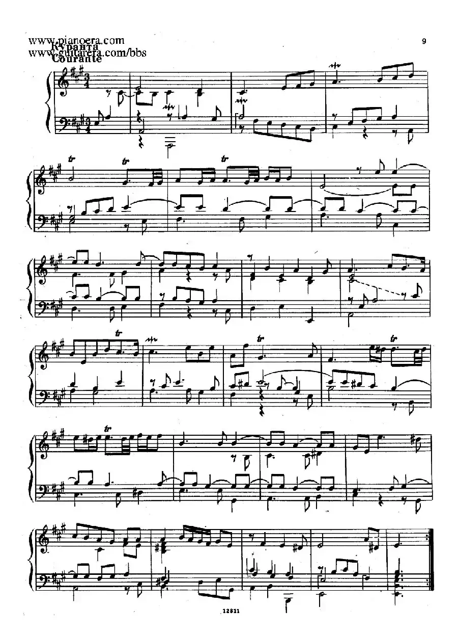 Suite No.1 in A Major HWV 426（A大调第一组曲）