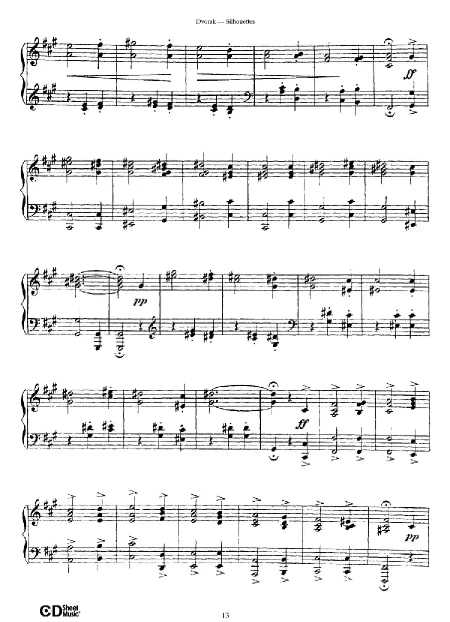 12 Silhouettes Op.8（12首剪影·5）