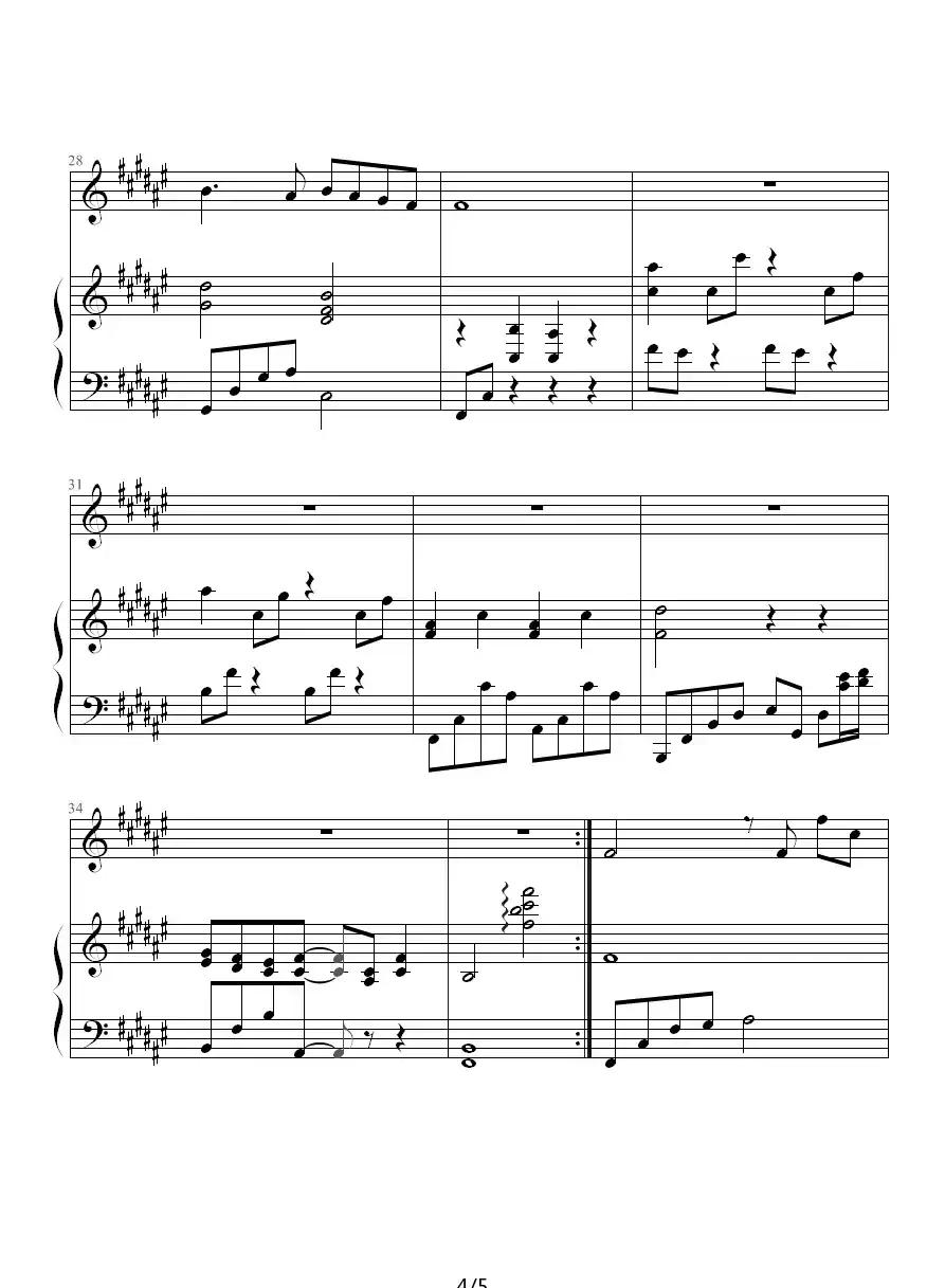 都是你（钢琴伴奏谱、昨天编配版）